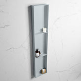 MONDIAZ EASY Nis 149,5x29,5cm in solid surface kleur Clay | Clay. 3 vakken  geschikt voor in- of opbouw